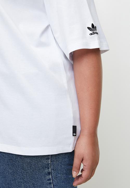 adidas Originals - Plus OVSZED FL TEE W  - white