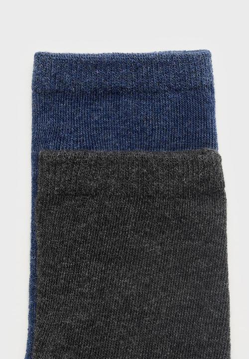 MANGO - Socks plain - charcoal
