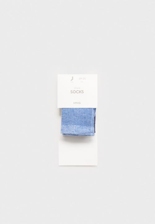 MANGO - Socks ribb - medium blue
