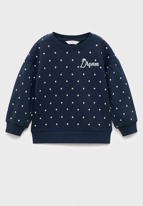 MANGO - Embroidered sweatshirt - navy