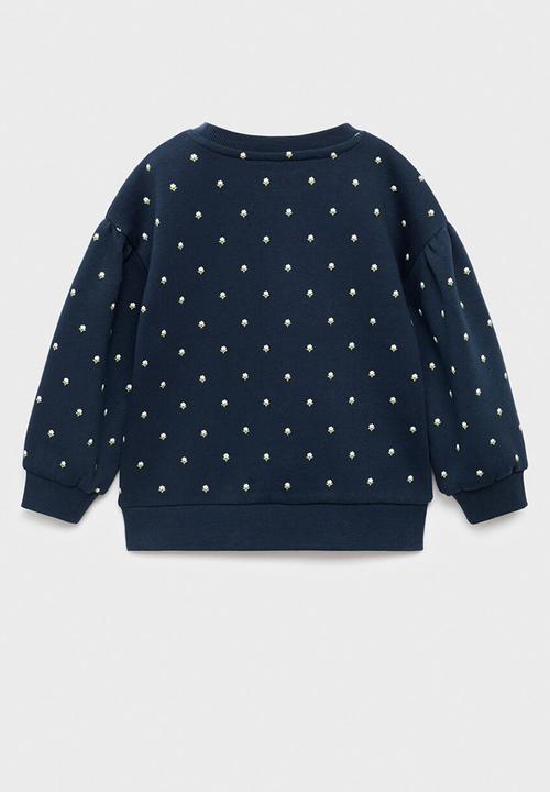 MANGO - Embroidered sweatshirt - navy