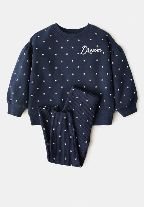 MANGO - Embroidered sweatshirt - navy