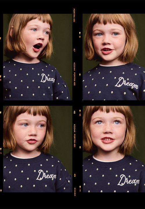 MANGO - Embroidered sweatshirt - navy