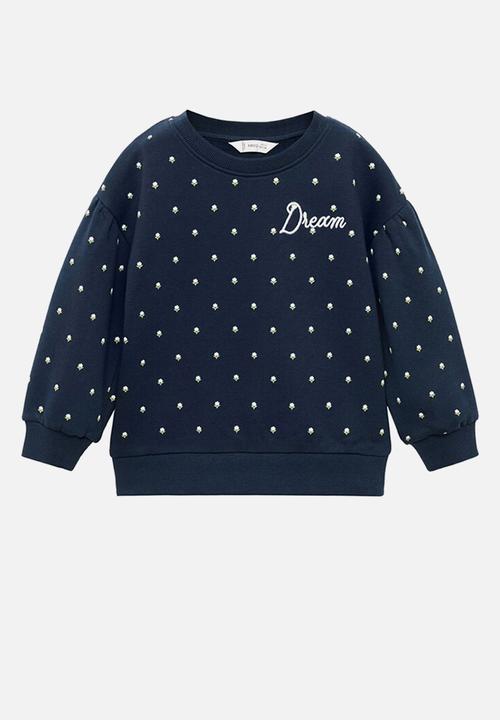 MANGO - Embroidered sweatshirt - navy