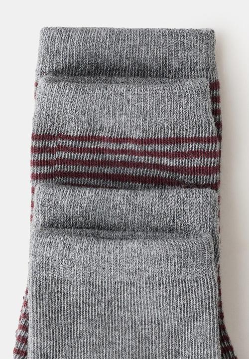 MANGO - Socks FSTRIPE - Dark Red
