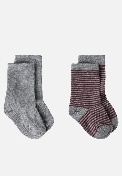 MANGO - Socks FSTRIPE - Dark Red