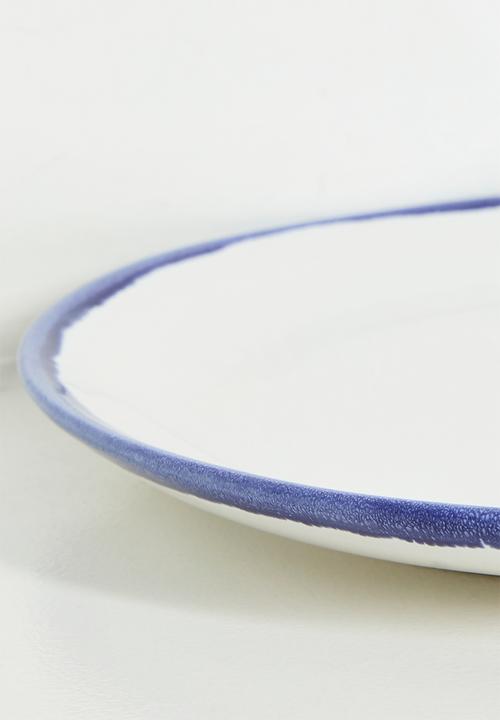Urchin Art - Crab side plate - Blue & White