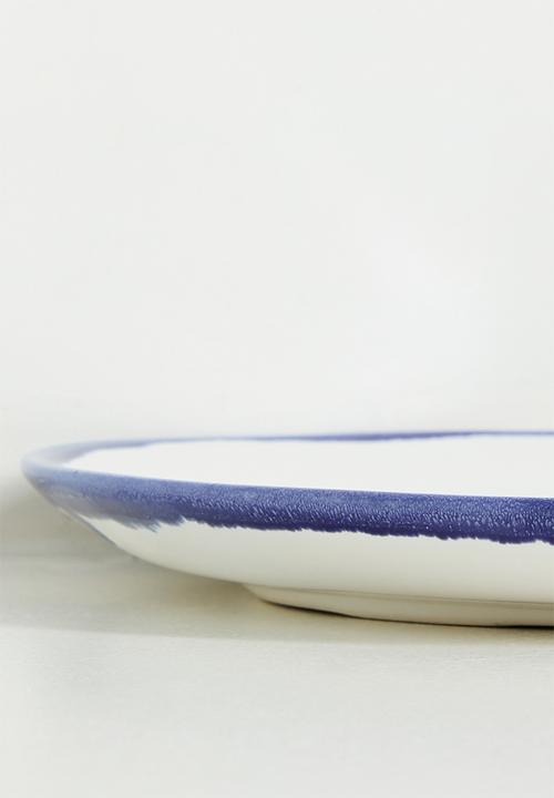 Urchin Art - Crab side plate - Blue & White