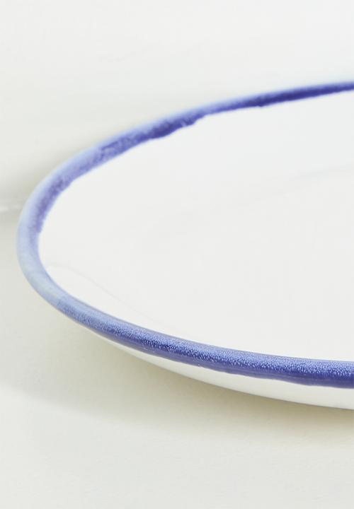 Urchin Art - Shell side plate - Blue & White