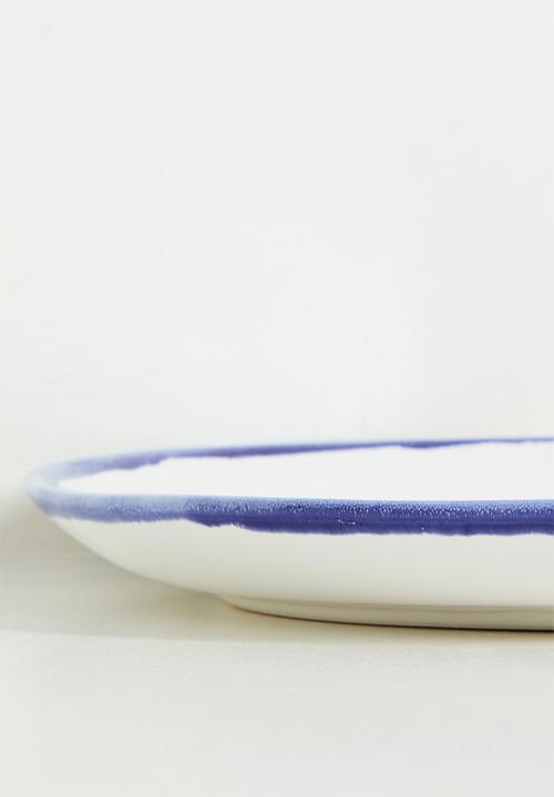Urchin Art - Shell side plate - Blue & White