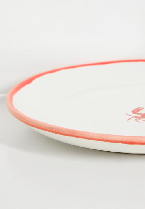 Urchin Art - Crab side plate - Coral