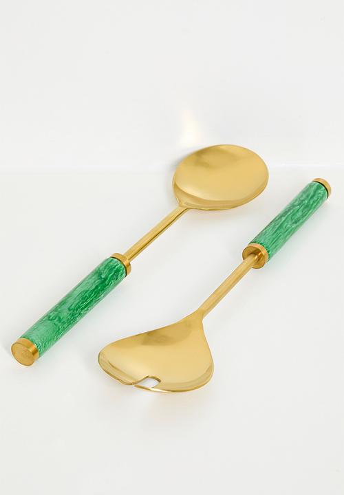 Nicolson Russell - Goa Gold & Green Salad Servers