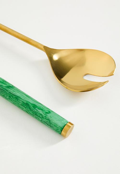 Nicolson Russell - Goa Gold & Green Salad Servers