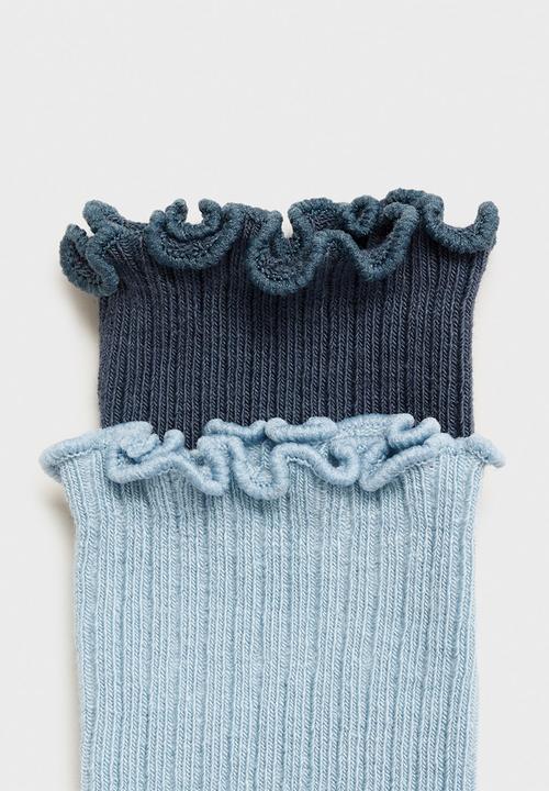 MANGO - Socks ribshorb - light/pastel blue