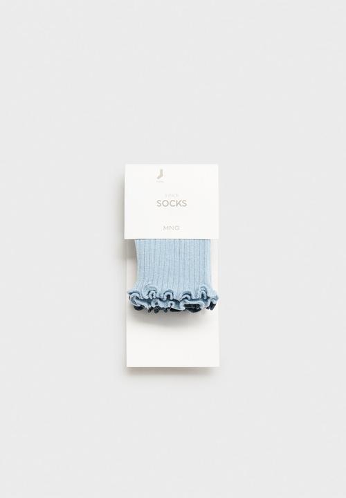 MANGO - Socks ribshorb - light/pastel blue
