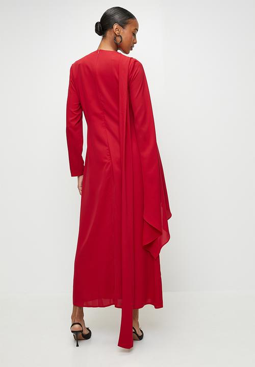 Trendyol - Maxi Woven Dress - Red