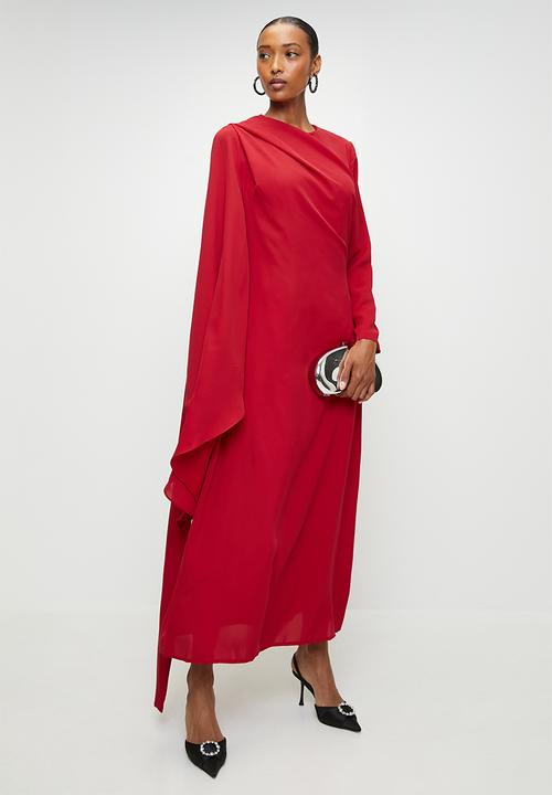 Trendyol - Maxi Woven Dress - Red