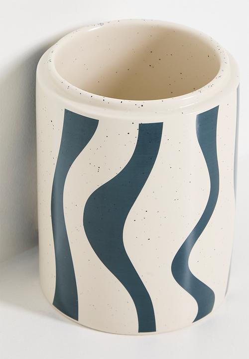 Nicolson Russell - Zig Zag Canister Orange & Dark Blue