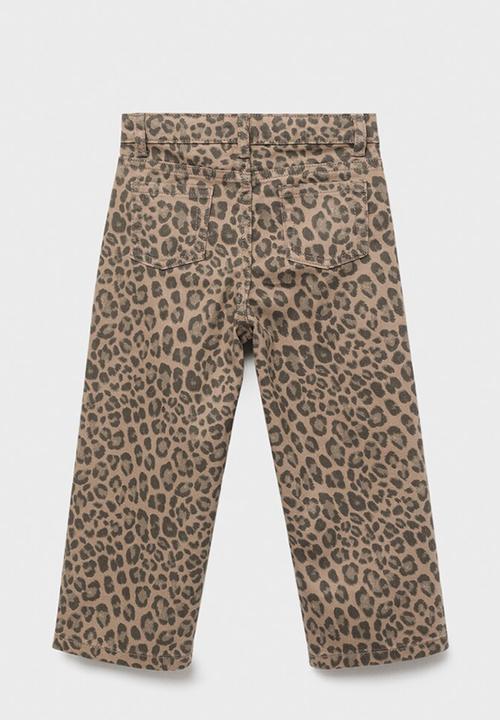 MANGO - Trousers LEOPARDB - Dark Brown