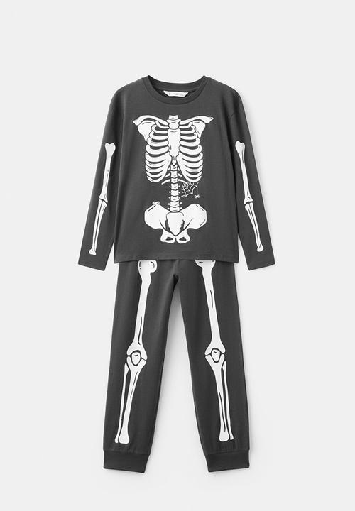 MANGO - Pyjama BONES - Charcoal