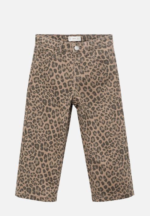 MANGO - Trousers LEOPARDB - Dark Brown