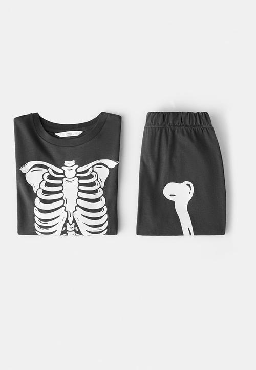 MANGO - Pyjama BONES - Charcoal