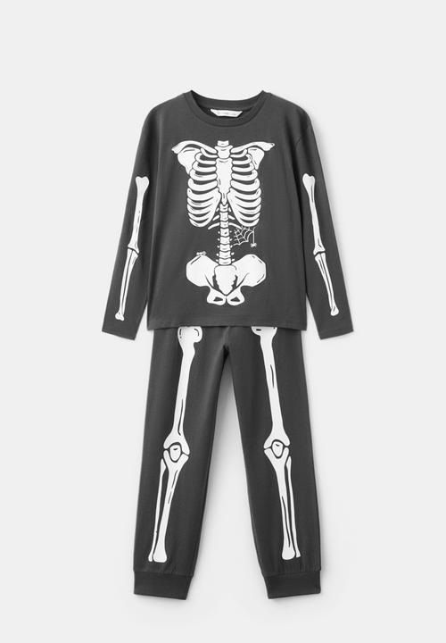MANGO - Pyjama BONES - Charcoal