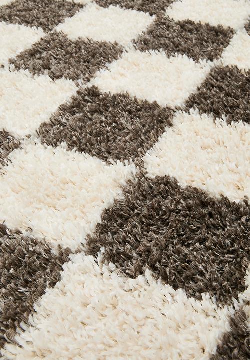 Fotakis - Shaggy Check Rug - Charcoal