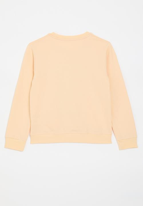 Pop Candy - Skater's club graphic sweatshirt - peach color