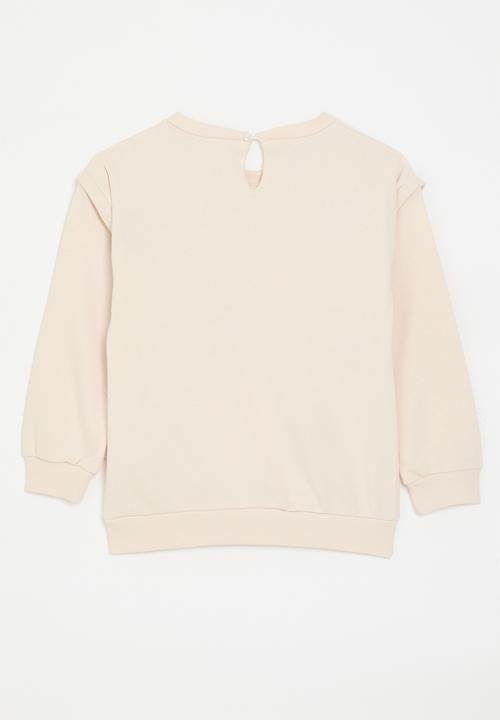 Pop Candy - Glitter sequinned sweatshirt - mother of pearl/hearts