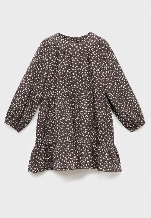 MANGO - Dress choco - dark brown