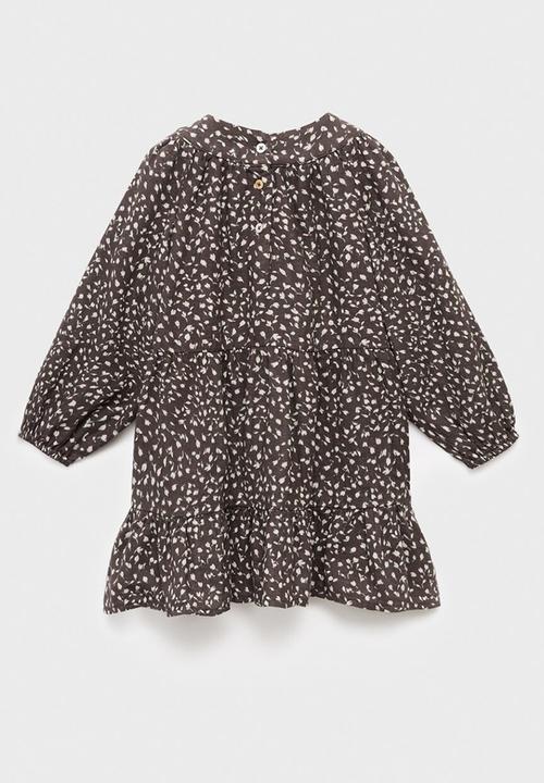 MANGO - Dress choco - dark brown