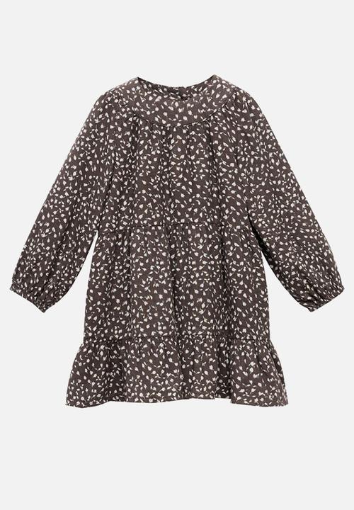 MANGO - Dress choco - dark brown