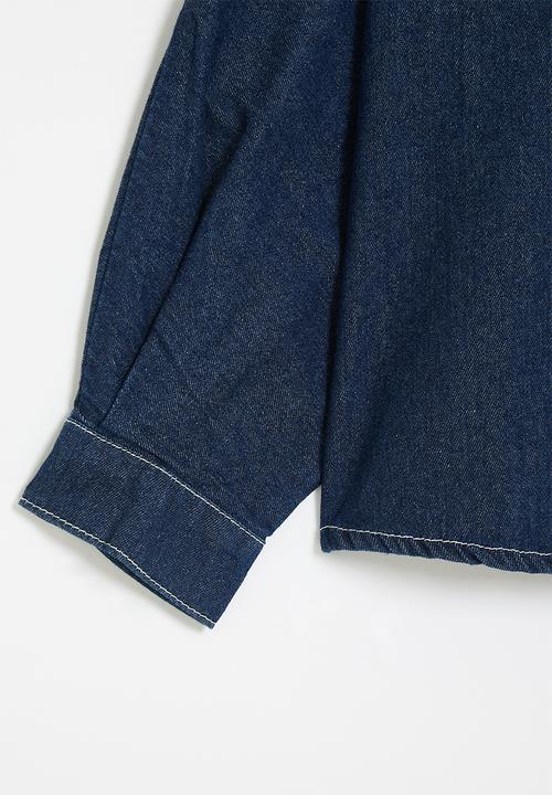 Pop Candy - Denim crew top - blue