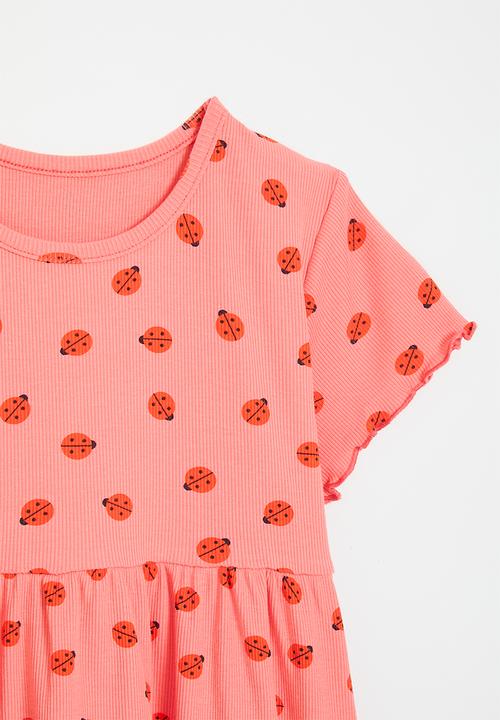 Pop Candy - Ladybug all-over-print skeater dress - pink