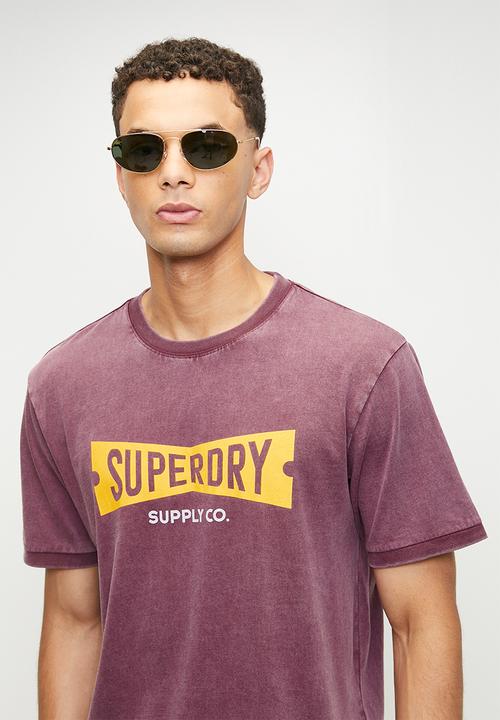 Superdry. - Heritage Tab Loose Tee - Port Red