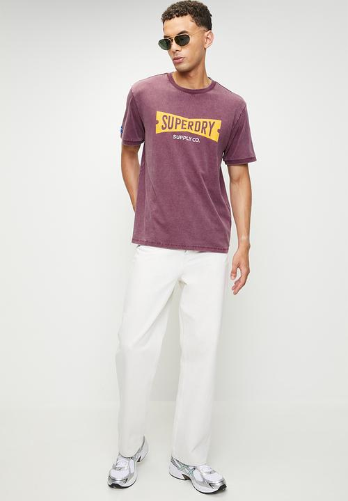 Superdry. - Heritage Tab Loose Tee - Port Red