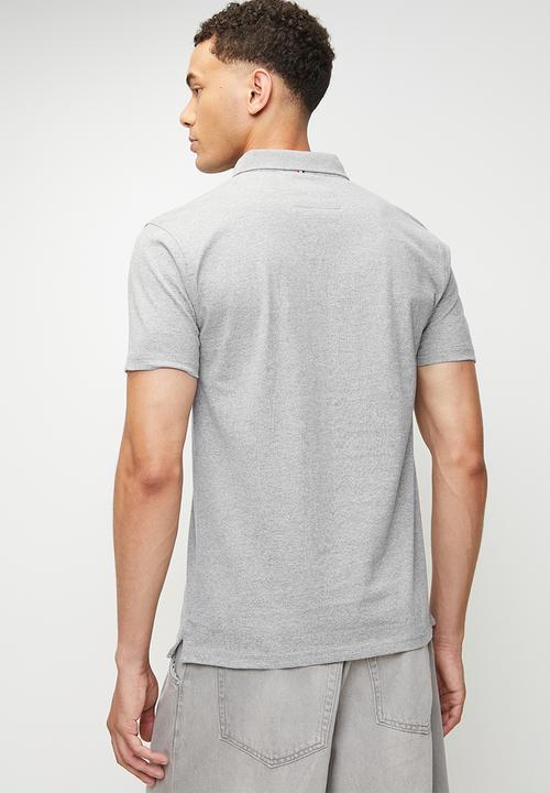 POLO - Jenson active badge short sleeve golfer - grey melange