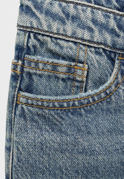 MANGO - Jeans dad - open blue