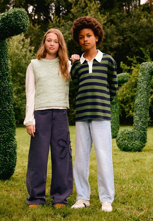 MANGO - Jeans dad - open blue