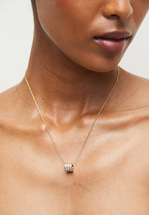 Zoe on Trend - Modern Barrel Necklace - Gold