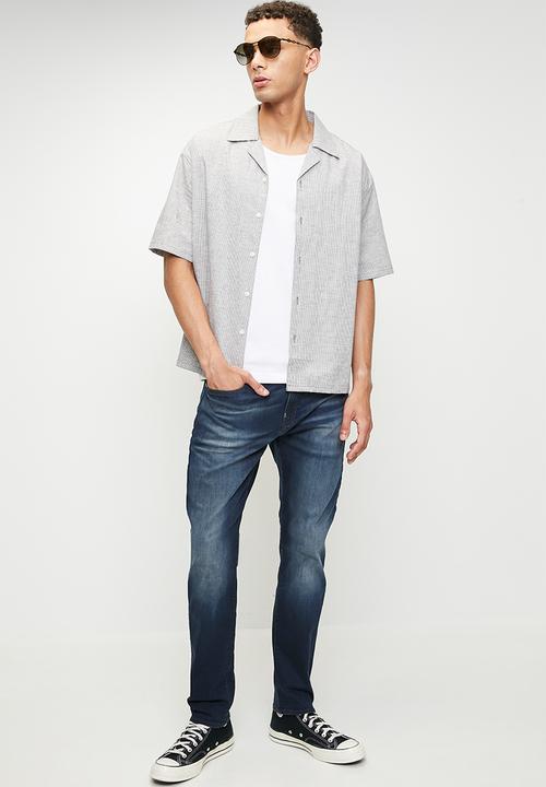 G-STAR - Revend FWD Skinny Plateau superstretch - worn in mascarene blue
