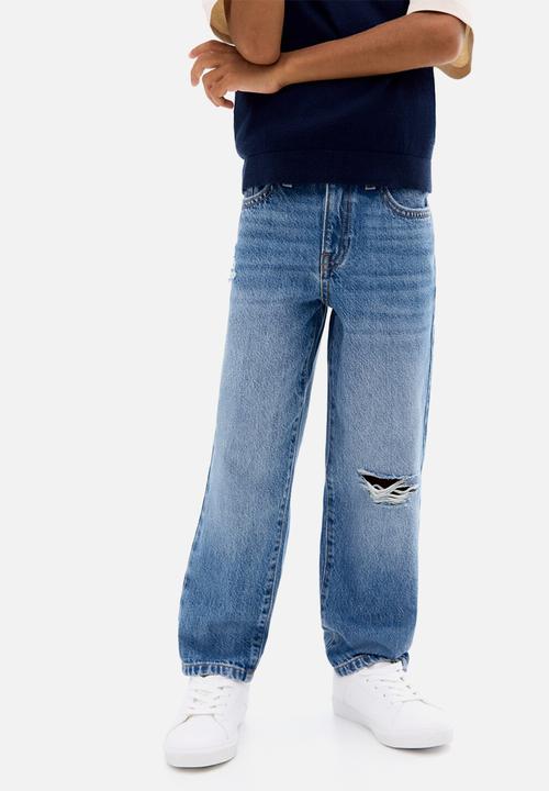 MANGO - Jeans dad - open blue