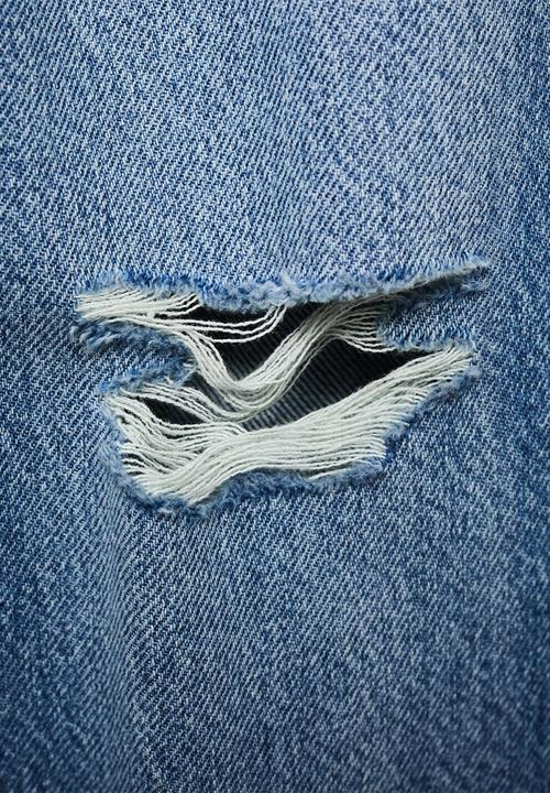 MANGO - Jeans dad - open blue