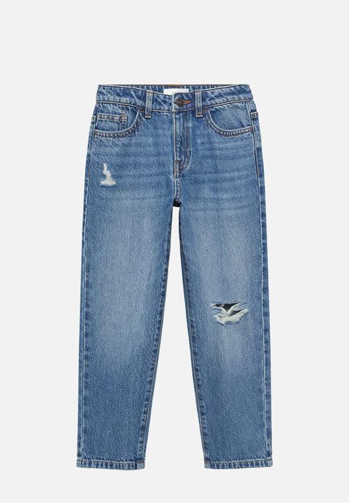 MANGO - Jeans dad - open blue
