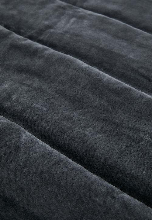 Sixth Floor - Velvet Quilt - Charcoal
