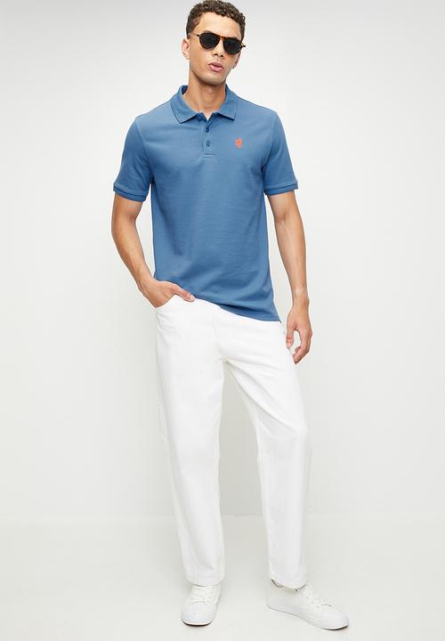 Pringle of Scotland - Austyn Pique Golfer - Sky Blue