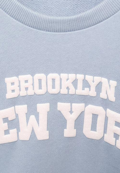 MANGO - Sweatshirt newyork - medium blue