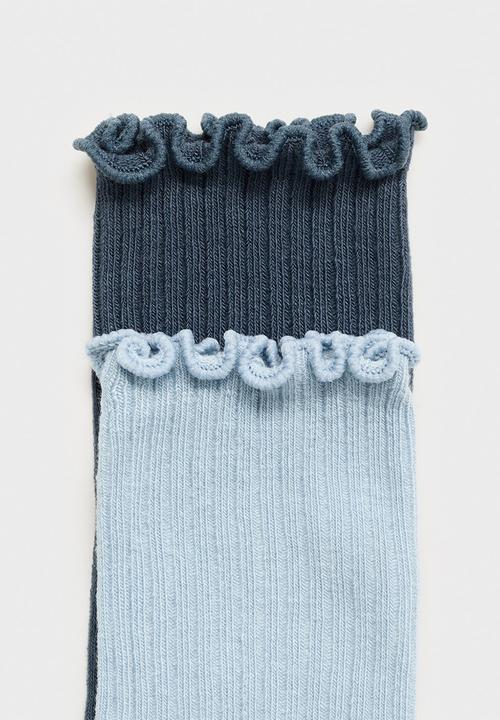 MANGO - Socks ribshort - light/pastel blue