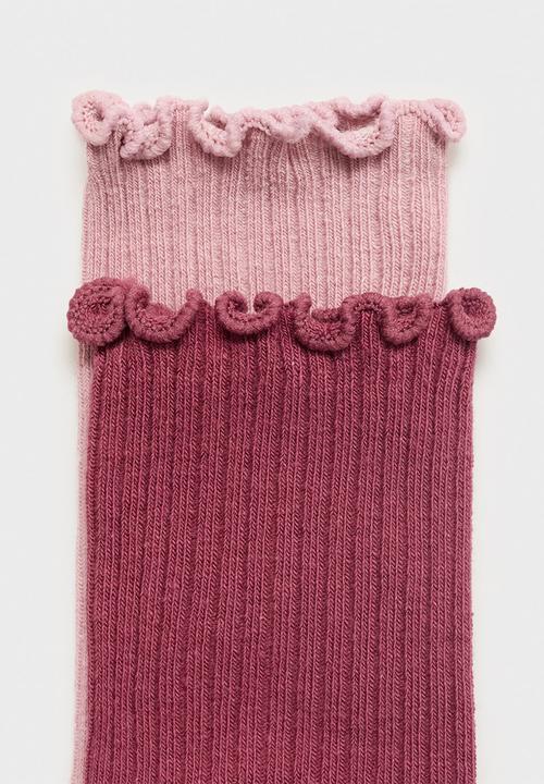 MANGO - Socks ribshort - pink